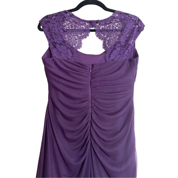 XSCAPE DRESS GOWN 10 PURPLE MOTHER OF THE BRIDE FORMAL EVENING WEDDING GUEST - Picture 8 of 10